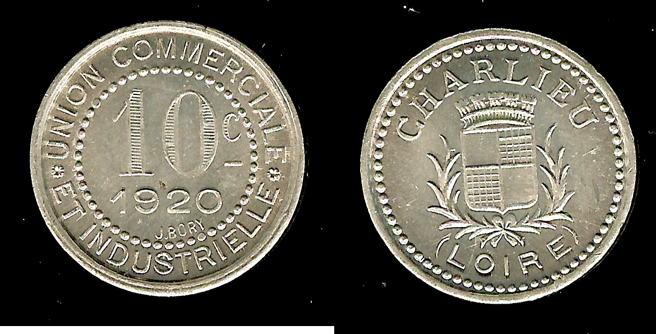 Charlieu (Loire) 10 centimes 1920 BU